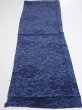 Photo5: 4L02z60  Japanese Kimono Crepe Silk  FABRIC Flowers Indigo 40.2x14.2 (5)