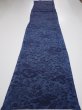 Photo5: 4L03z110  Japanese Kimono Crepe Silk  FABRIC Flowers Indigo 64.6x13.8 (5)