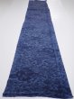 Photo5: 4L05z100  Japanese Kimono Crepe Silk  FABRIC Flowers Indigo 64.6x13.8 (5)