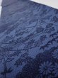 Photo5: 4L07z50  Japanese Kimono Crepe Silk  FABRIC Flowers Indigo 57.5x6.7 (5)