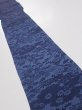 Photo1: 4L08z50  Japanese Kimono Crepe Silk  FABRIC Flowers Indigo 58.3x6.7 (1)