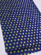 Photo2: 4L01z50  Japanese Kimono Silk  FABRIC Shibori Navy 40.2x14.2 (2)