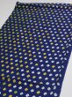 Photo3: 4L01z50  Japanese Kimono Silk  FABRIC Shibori Navy 40.2x14.2 (3)