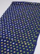 Photo3: 4L02z50  Japanese Kimono Silk  FABRIC Shibori Navy 40.2x14.2 (3)