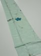 Photo5: 4L09z50  Japanese Kimono Silk  FABRIC Plum branch Light blue 80.3x6.5 (5)