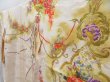 Photo2: 3725T02z820 Vintage Japanese Kimono Silk TSUKESAGE Flowers Off-white (2)