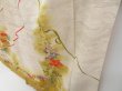 Photo4: 3725T02z820 Vintage Japanese Kimono Silk TSUKESAGE Flowers Off-white (4)