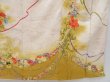 Photo7: 3725T02z820 Vintage Japanese Kimono Silk TSUKESAGE Flowers Off-white (7)