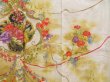 Photo8: 3725T02z820 Vintage Japanese Kimono Silk TSUKESAGE Flowers Off-white (8)