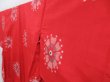 Photo2: 3725T13z570 Vintage Japanese Kimono Silk MEISEN Flower Red (2)