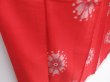 Photo3: 3725T13z570 Vintage Japanese Kimono Silk MEISEN Flower Red (3)