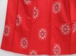 Photo4: 3725T13z570 Vintage Japanese Kimono Silk MEISEN Flower Red (4)