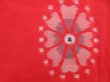 Photo6: 3725T13z570 Vintage Japanese Kimono Silk MEISEN Flower Red (6)