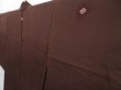 Photo4: 3725T14z430 Vintage Japanese Kimono Silk HAORI Flower Dark brown (4)