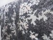 Photo2: 3726T01z930  Japanese Kimono Silk KOMON Flower Black (2)