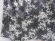 Photo4: 3726T01z930  Japanese Kimono Silk KOMON Flower Black (4)