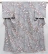 Photo1: 3726T02z930  Japanese Kimono Silk KOMON Sakura Gray (1)