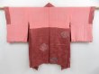 Photo7: 3726T07z570 Vintage Japanese Kimono Silk HAORI Flowers Dark coral (7)