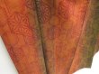 Photo3: 3802T01z700 Vintage Japanese Kimono Silk TSUMUGI Hemp Dark orange (3)