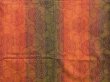 Photo5: 3802T01z700 Vintage Japanese Kimono Silk TSUMUGI Hemp Dark orange (5)