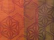 Photo6: 3802T01z700 Vintage Japanese Kimono Silk TSUMUGI Hemp Dark orange (6)