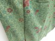 Photo3: 3813T13z580 Vintage Japanese Kimono Silk KOMON Flowers Olive green (3)