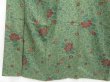 Photo4: 3813T13z580 Vintage Japanese Kimono Silk KOMON Flowers Olive green (4)