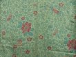 Photo5: 3813T13z580 Vintage Japanese Kimono Silk KOMON Flowers Olive green (5)