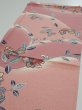 Photo3: 2L01z60  Japanese Kimono Silk  FABRIC Camellia Pink 42.9x14.2 (3)