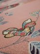 Photo4: 2L01z60  Japanese Kimono Silk  FABRIC Camellia Pink 42.9x14.2 (4)