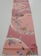 Photo5: 2L01z60  Japanese Kimono Silk  FABRIC Camellia Pink 42.9x14.2 (5)