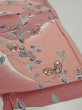 Photo2: 2L02z60  Japanese Kimono Silk  FABRIC Camellia Pink 43.3x14.2 (2)