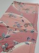 Photo3: 2L02z60  Japanese Kimono Silk  FABRIC Camellia Pink 43.3x14.2 (3)