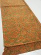 Photo2: 2L01z70  Japanese Kimono Silk  FABRIC Branch Orange-Brown 42.5x14.6 (2)