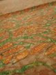 Photo4: 2L01z70  Japanese Kimono Silk  FABRIC Branch Orange-Brown 42.5x14.6 (4)