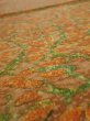 Photo4: 2L02z70  Japanese Kimono Silk  FABRIC Branch Orange-Brown 43.3x14.6 (4)