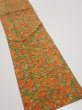 Photo2: 2L10z30  Japanese Kimono Silk  FABRIC Branch Orange-Brown 35.4x7.1 (2)