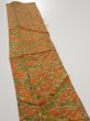 Photo3: 2L10z30  Japanese Kimono Silk  FABRIC Branch Orange-Brown 35.4x7.1 (3)