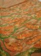 Photo4: 2L10z30  Japanese Kimono Silk  FABRIC Branch Orange-Brown 35.4x7.1 (4)