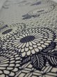 Photo4: 2K08z30  Japanese Kimono Silk  FABRIC Chrysanthemum Navy 54.3x7.1 (4)