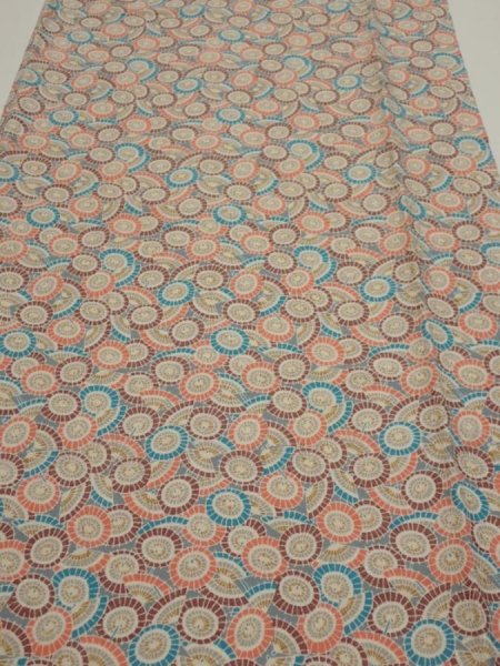 Photo1: 2J06z80  Japanese Kimono Silk  FABRIC Umbrella Gray 63.8x14.4 (1)