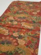 Photo3: 2J01z70  Japanese Kimono Crepe Silk  FABRIC Sakura Red-Brown 40.9x14.6 (3)