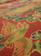 Photo4: 2J01z70  Japanese Kimono Crepe Silk  FABRIC Sakura Red-Brown 40.9x14.6 (4)