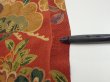 Photo6: 2J01z70  Japanese Kimono Crepe Silk  FABRIC Sakura Red-Brown 40.9x14.6 (6)