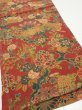 Photo2: 2J02z70  Japanese Kimono Crepe Silk  FABRIC Sakura Red-Brown 40.9x14.6 (2)