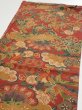 Photo3: 2J02z70  Japanese Kimono Crepe Silk  FABRIC Sakura Red-Brown 40.9x14.6 (3)