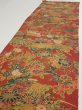 Photo3: 2J06z110  Japanese Kimono Crepe Silk  FABRIC Sakura Red-Brown 68.9x14.6 (3)