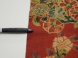 Photo6: 2J06z110  Japanese Kimono Crepe Silk  FABRIC Sakura Red-Brown 68.9x14.6 (6)