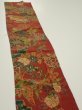 Photo3: 2J10z40  Japanese Kimono Crepe Silk  FABRIC Sakura Red-Brown 39.4x7.1 (3)