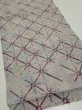 Photo2: 2J01z60  Japanese Kimono Silk SHIBORI FABRIC  Lavender gray 40.2x14.8 (2)